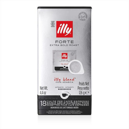 Illy Capsule Espresso Forte Compatibile cu Mașina E.S.E. Pod 18capace