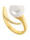 ANO by ARTE Ring with Pearls made of Silver Gold Plated