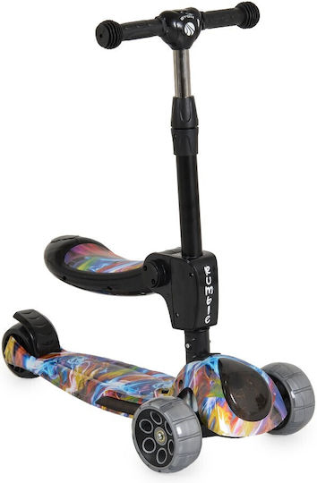 Byox Kids Scooter Foldable Rumble Wild Dragon 3-Wheel with Seat Multicolour