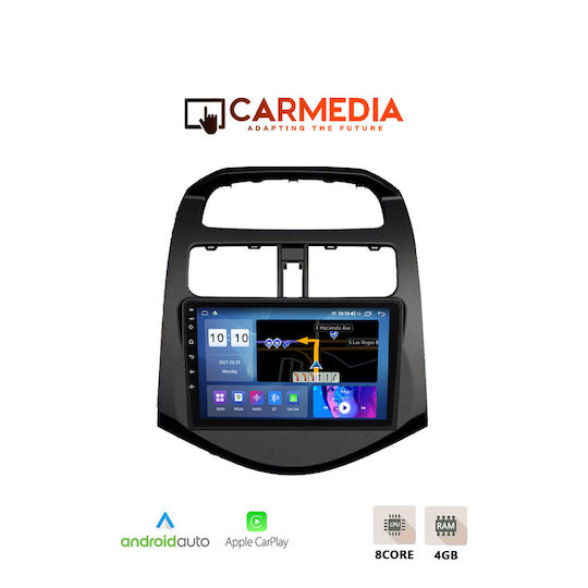 Carmedia Ηχοσύστημα Αυτοκινήτου για Chevrolet Spark 2009-2015 (Bluetooth/USB/WiFi/GPS/Apple-Carplay/Android-Auto) με Οθόνη Αφής 9"