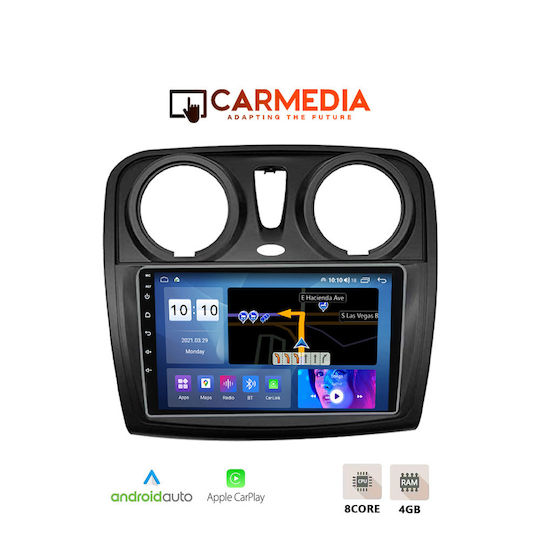 Carmedia Sistem Audio Auto pentru Dacia Magazin online Dokker 2012 (Bluetooth/USB/WiFi/GPS/Apple-Carplay/Android-Auto) cu Ecran Tactil 9"