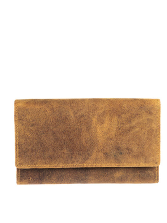 Leather Women's Wallet Classic Yellow