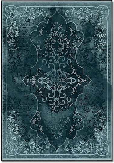 Conceptum Hypnose Teppich Rechteckig Synthetisch,Polyester/Cotton/Leather Teal 288ngr1936
