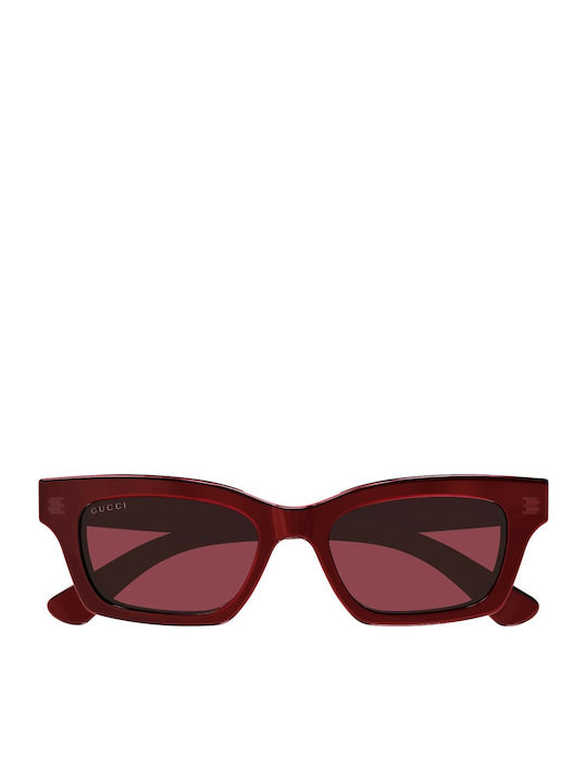 Gucci Women's Sunglasses with Burgundy Plastic Frame GG1338S