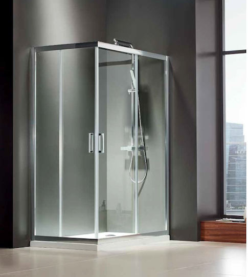 Axis Καμπίνα Ντουζιέρας με Συρόμενη Πόρτα 77x109cm Clean Glass
