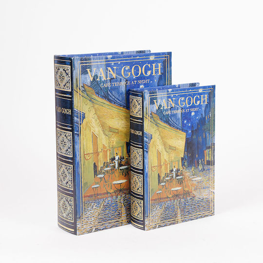 Estheti Home S/2 Decorative Boxes Van Gogh Wooden Blue 30x21x7cm 819-00285 Estheti Home S/2 Decorative Boxes Van Gogh Wooden Blue 30x21x7cm 819-00285