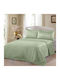 My Home Luxury Set Duvet Cover 220x240cm Super King with 2 Pillowcases and 1 Bed Sheet Green