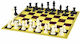 Chess Checkers Set Plastic Pieces Dcp03g + 27 Mm Plastic Checkers + Foldable Double-sided Cardboard Chessboard 64 100 Squares