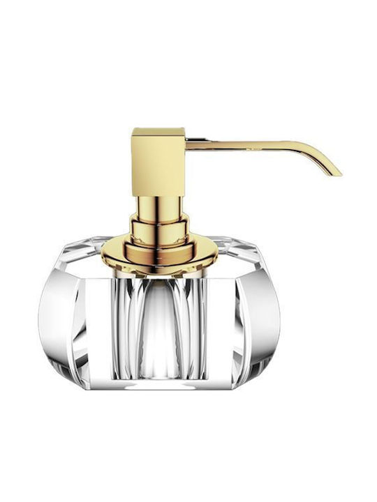Decor Walther Liquid Soap Container Crystal Transparent Pump Gold 80 Ml