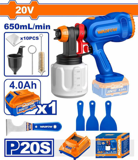 Wadfow WSU30668E Ηλεκτρικό Πιστόλι Βαφής 20V με Δοχείο 0.8lt