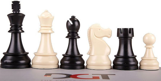 Dgt Plastic Chess Pieces Weighted King Height 95mm Plastic Bag
