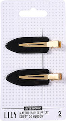 Sister Young Lily Makeup Hair Clips Set Black 2 Τεμάχια