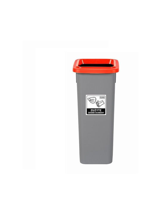 Plafor Coș de Reciclare Plastic Gri 75lt 1buc