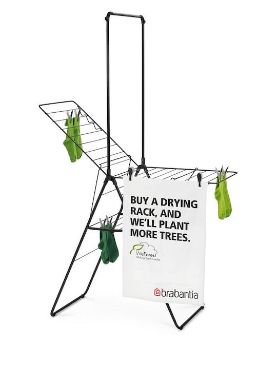 Brabantia Folding Floor Clothes Drying Rack with Hanging Length 20m