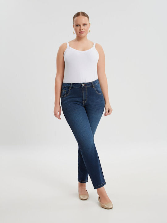 High Waist Women's Jean Trousers in Slim Fit