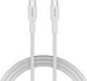 Canyon Braided USB 2.0 Cable USB-C Male - USB-C 60W PD White 1m