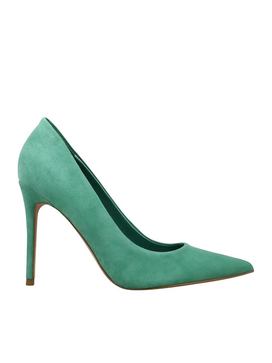 Suede Gold Heels Fresh