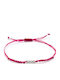 Armband "Ich Bin Hier" 1/2κ Fuchsien
