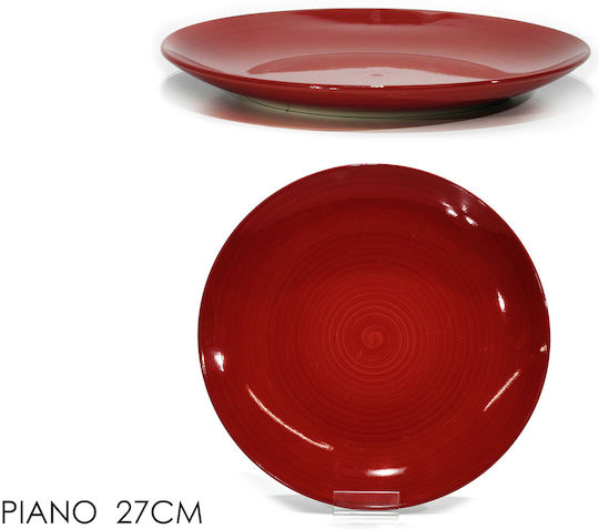 General Trade Teller Untiefe aus Porzellan Rot 27cm