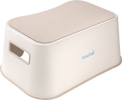 Fiziotab Booster Seat Non-slip Surface Handles Stool Type Use At Sink Bathroom Kitchen Beige