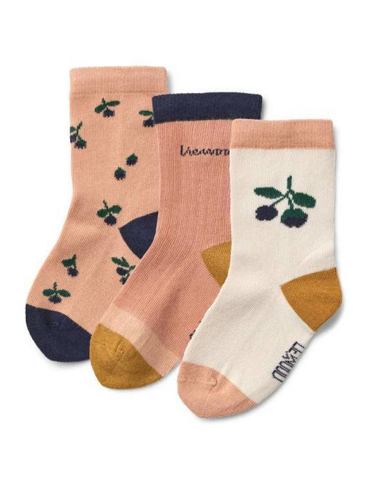 Liewood Kindersocken Silas Berry Pale Tuscany 3er-Pack