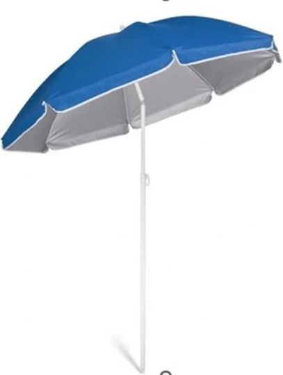 Umbrelă Pliabilă De Plajă Cu Diametru 1.5m Și Protecție UV Albastră
