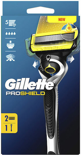 Gillette Proshield Aparat De Ras Cu Capete De Schimb 5 Lame 2 Bucăți