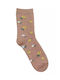Fms Damen Baumwollsocken Mit Ganzflächenmuster Blumen