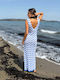 Achilleas Accessories Women's Maxi Caftan Beachwear Blue