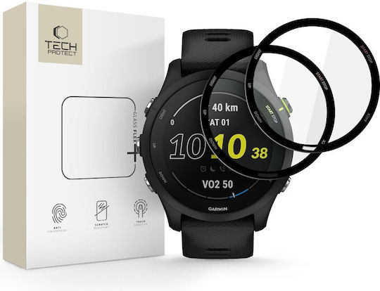 Tech-Protect Glass Flex+ Displayschutzfolie für das Garmin Forerunner 255, Garmin Forerunner 255 Music 2Stück