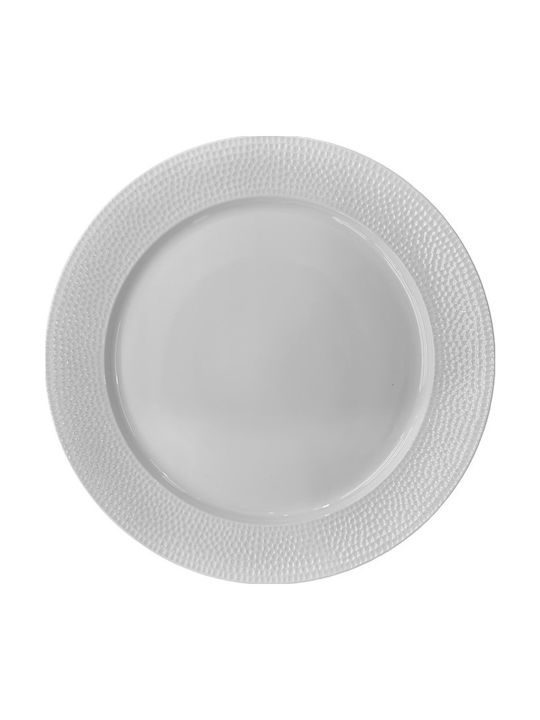 Dot Plate Shallow made of Porcelain White with Diameter 30cm 4pcs