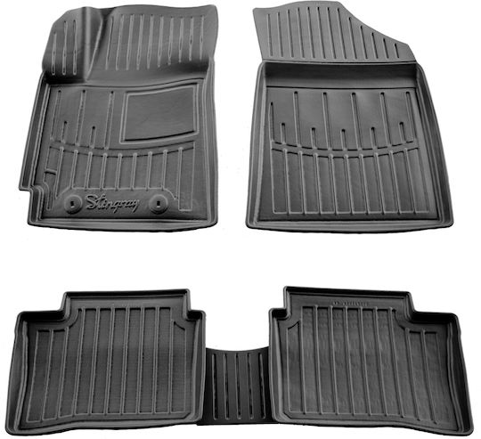Race Axion Set of Front and Rear Mats 5pcs Tray Type for Hyundai i10 2019 Black