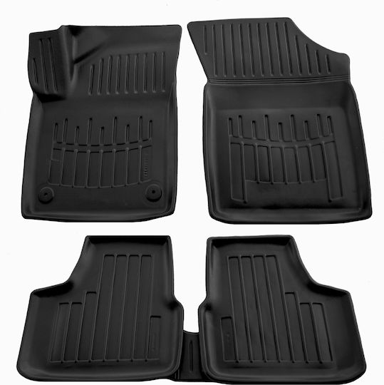 Race Axion Set Front and Back Car Mats 5 Pieces Raised Sides Type for Seat Mii Skoda Citigo Volkswagen Up 2019 Black