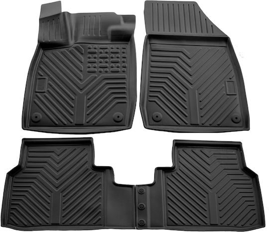 Race Axion Set of Front and Rear Mats 4pcs Tray Type for Skoda Enyaq Black