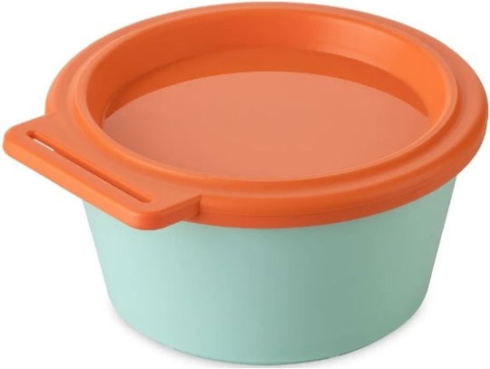 Green Cereal Jar with Lid Glass Blue 250ml 1 Piece