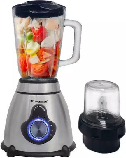 Rosenberg Μπλέντερ με Πλαστική Κανάτα 1.5 lt 800W Inox