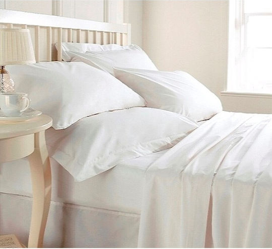 Hotel Bettlaken 160x200+28 Übergröße Super Galaxy Baumwolle-Polyester Palatex Weiß Angepasst