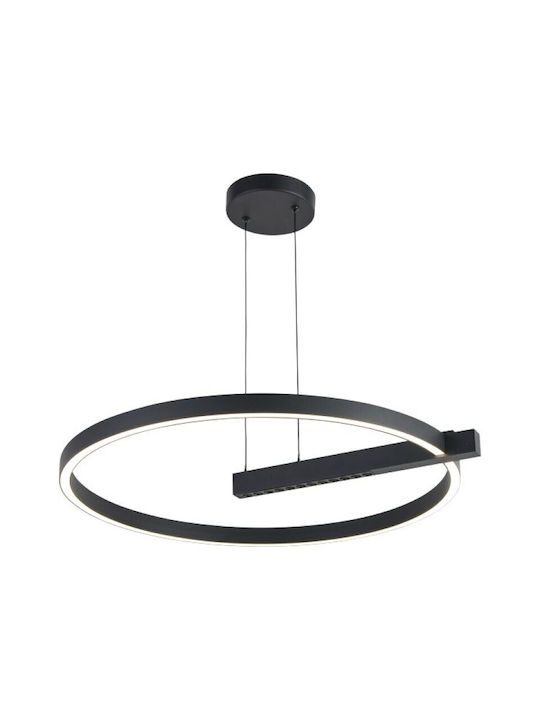 Spot Light Κρεμαστό Φωτιστικό Μαύρο LED με Θερμό Λευκό Φως