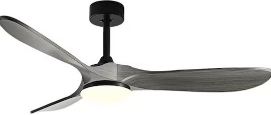 GRC Tech Ceiling Fan 132cm with Light Fixture Grey / Black