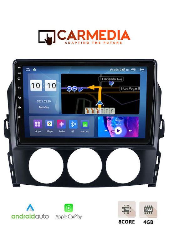 Carmedia Car Audio System for Mazda MX-5 2005-2015 (Bluetooth/USB/WiFi/GPS/Apple-Carplay/Android-Auto) with Touch Screen 9"