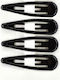Classic Large Black Hair Clips Set 4 Pieces