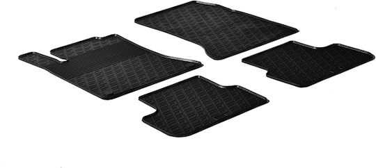 Auto Gs Set of Front and Rear Mats 4pcs for Mercedes-Benz A Class / GLA MAN CLA Black