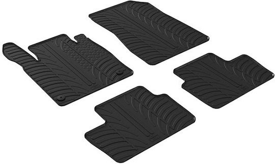 Auto Gs Set of Front and Rear Mats 4pcs for Nissan Juke Black