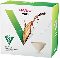 Hario V60 01 100 Paper Coffee Filters For 1-2 Cups