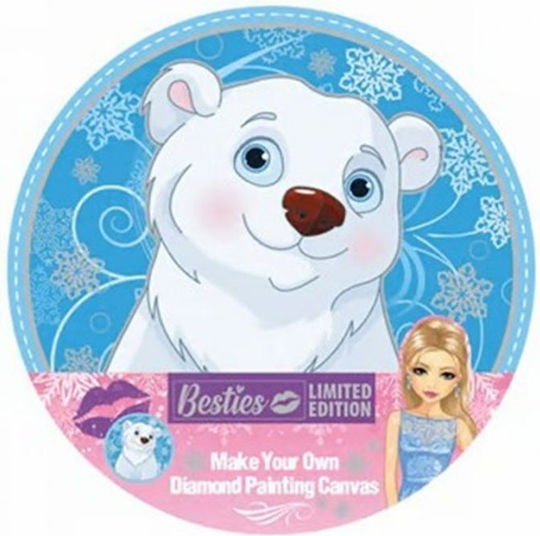 Grafix Set Für Diamantmalerei Polar Bär Ø 30cm