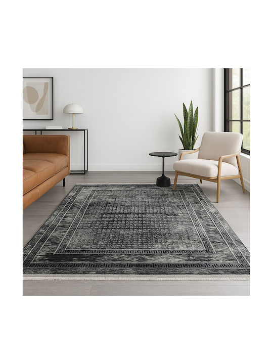 Saray Home Halic Rug Rectangular with Fringes Gray