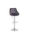 Scaune Bar Rose cu Spătar & Înălțime Reglabilă Grey Velvet 48x45x105-105buc
