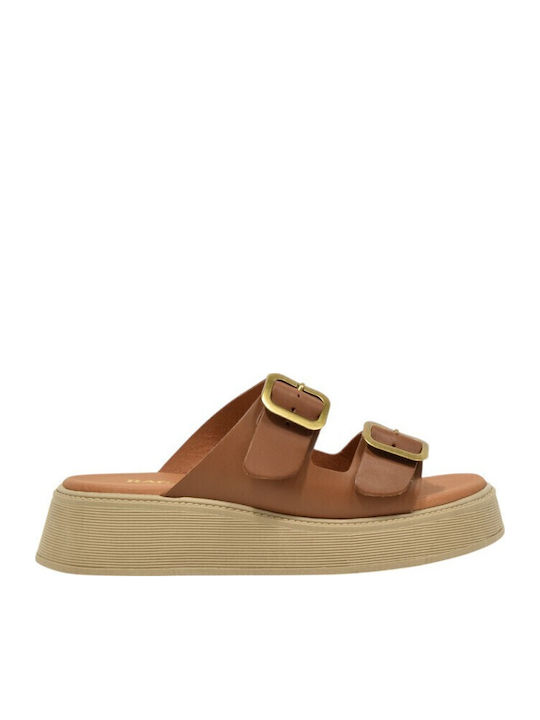 Ragazza Δερμάτινα Γυναικεία Σανδάλια Flatforms ...