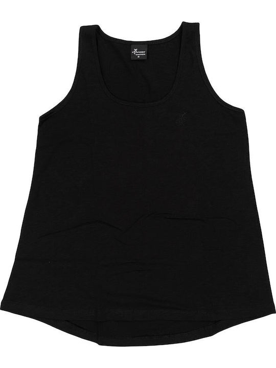 Target Γυναικείο Crop Top Αμάνικο Μαύρο