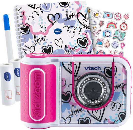 Vtech Kidizoom Print Scrapbook Bundle Cameră Foto pentru Copii cu Imprimare Termică Roz